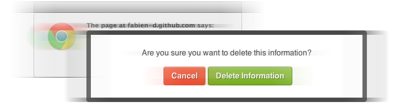Native browser dialogs versus alertify.js dialogs